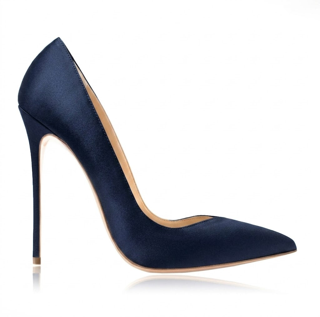 Ava - Raso Blu Navy