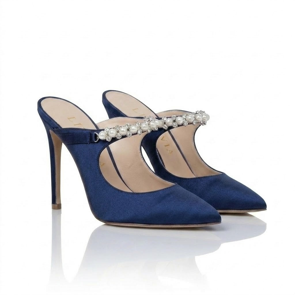 Aurélie - Raso Blu Navy